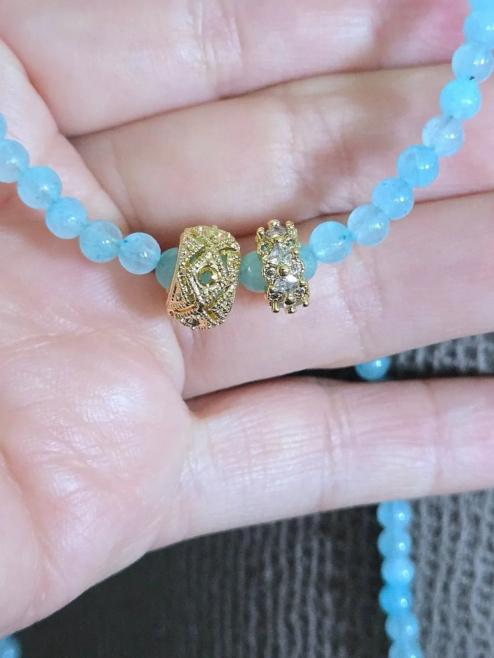 MacRae & Co. Blue Quartz with Charm Duo✌️ Necklace - NWT